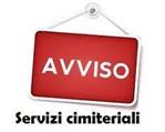 Avviso servizi cimiteriali